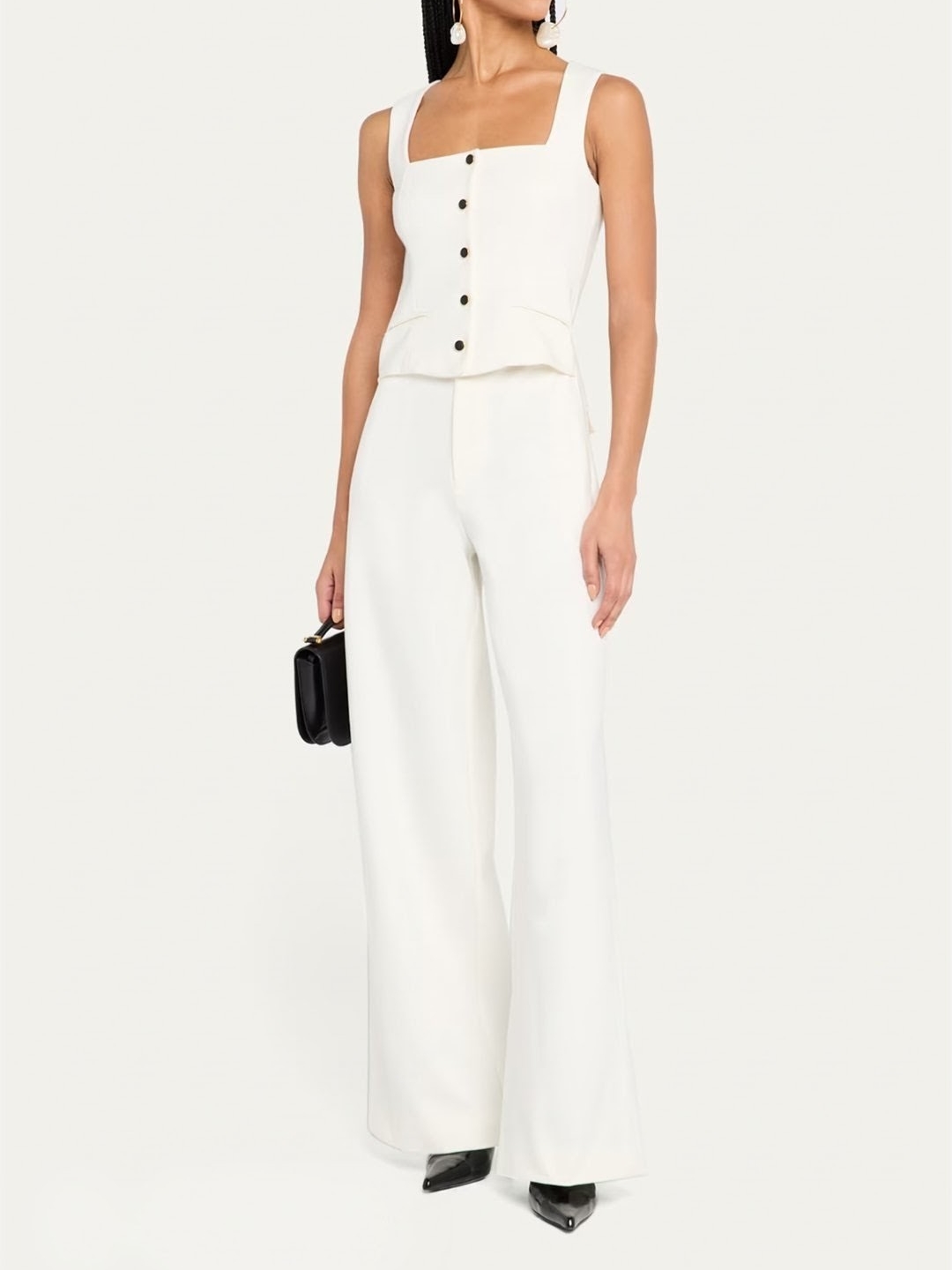 Rag & Bone Marianna Wide-Leg Ponte Jumpsuit - Size 4